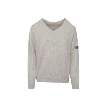 Brunello Cucinelli Bead Detailed V Neck Sweaters