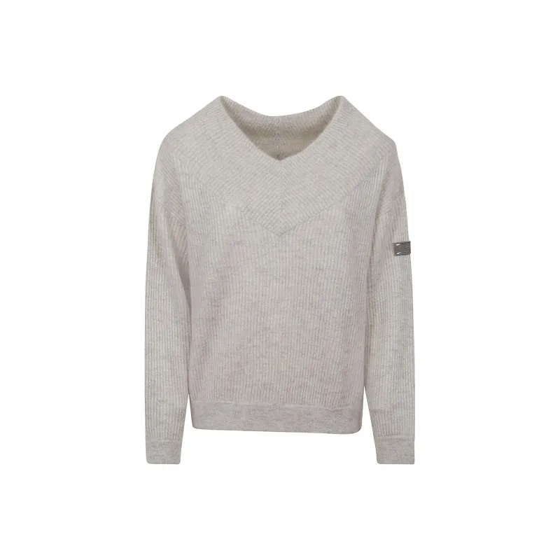 Brunello Cucinelli Bead Detailed V Neck Sweaters-0