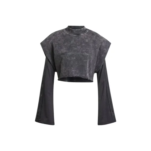 Adidas Originals Premium Shoulder Pad Top Crop Tops Women
s Black
