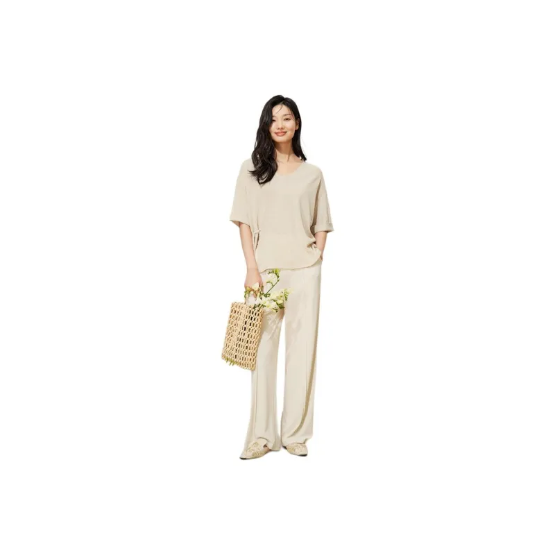 Fragment T-Shirts Women's Khaki-0
