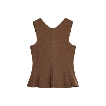 ZARA Tank Tops Women's Brown