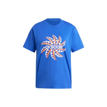 Adidas x FARM RIO Drop Shoulder Sleeve T Shirt Women's Blue
