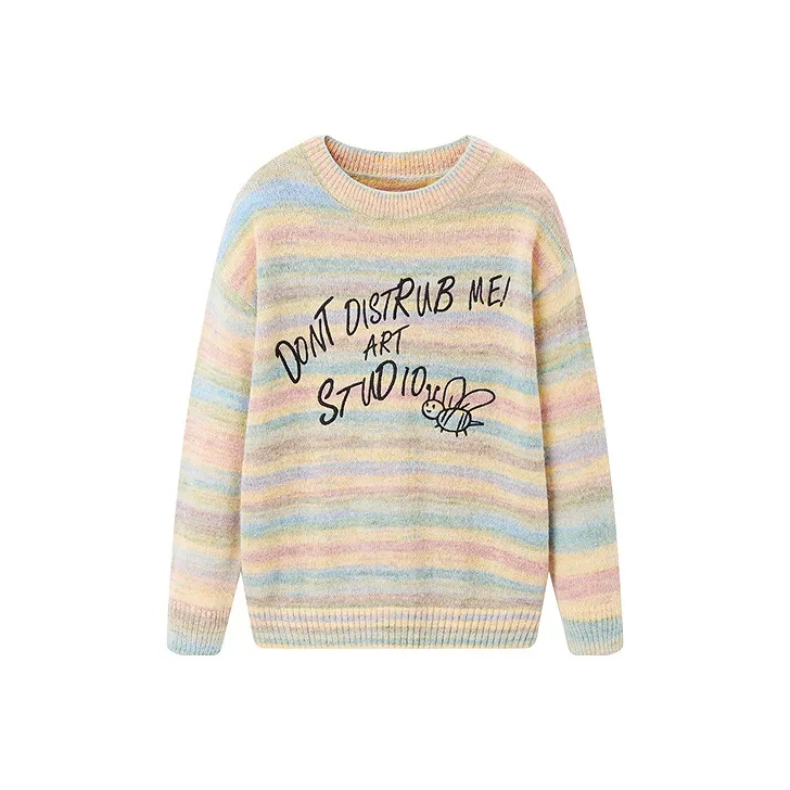 LEDIN Sweater Women's Green Stripes-0