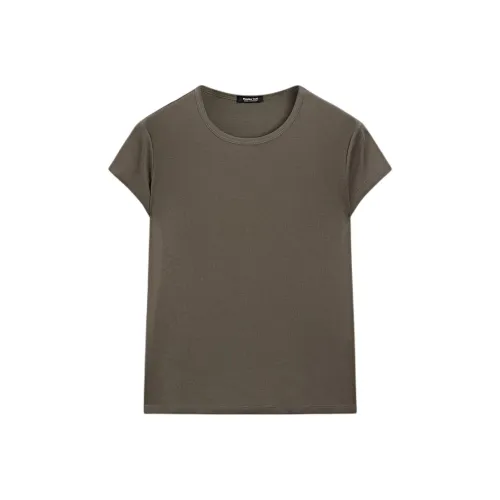 Massimo Dutti T Shirt Women's Burnt Yellow