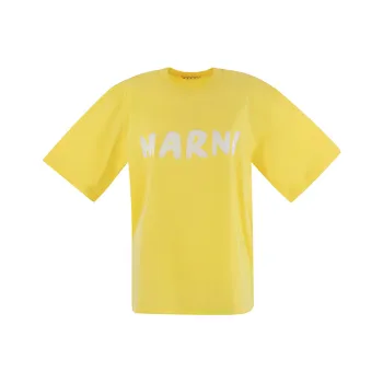 MARNI Logo Printed Crewneck T Shirt
