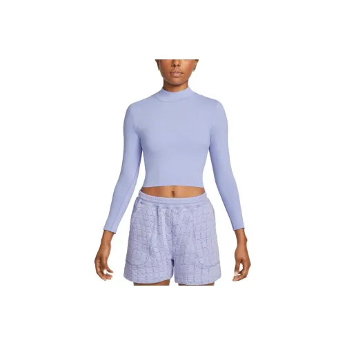 Nike Long Sleeve Crop Top Crop Tops Women's Purple