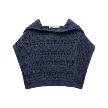ZARA Crop Tops Women's Indigo