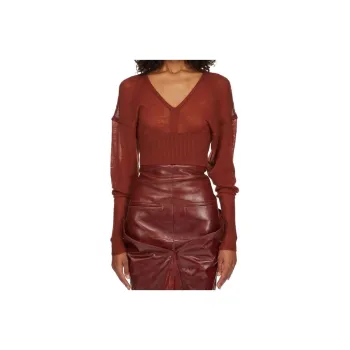 RICK OWENS V Neck Knit Top