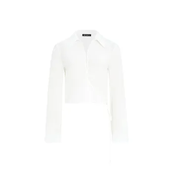 MO&CO Crop Tops Women's Raw White