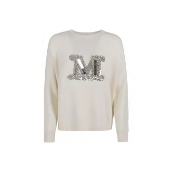 MaxMara Logo Embroidered Knitted Jumper