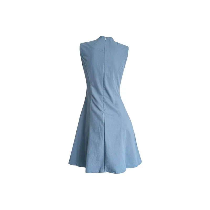 PAZZO Sleeveless Dress Women's Denim Blue-1