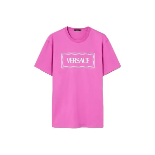 VERSACE Logo Printed Crewneck T Shirt