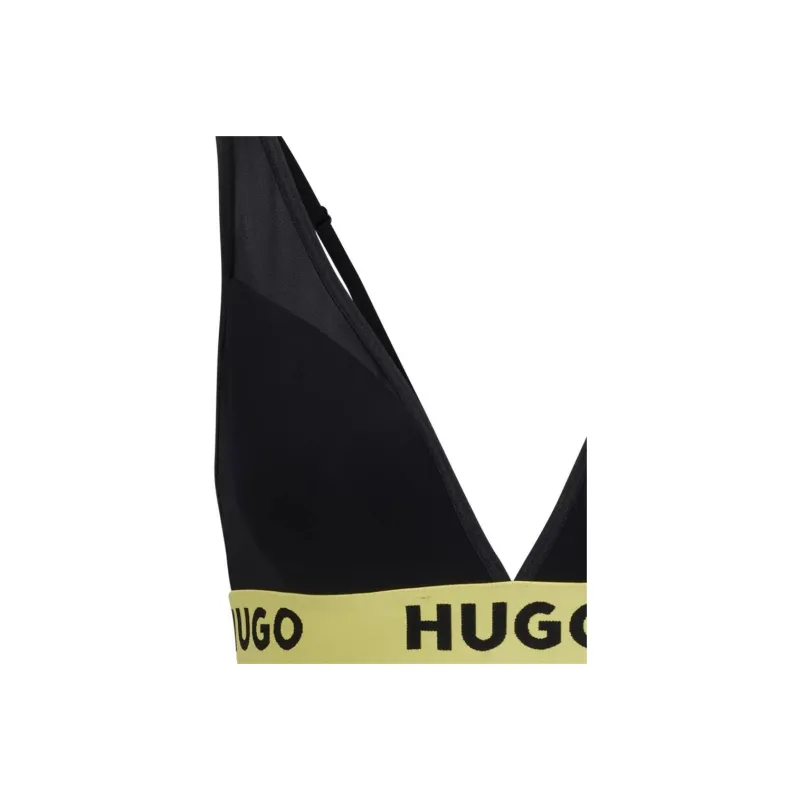 HUGO BOSS Stretch-Modal Triangle Bra With Logo Waistband Bra Women's Black-1