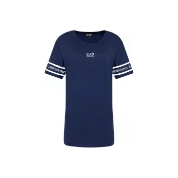 EMPORIO ARMANI EA7 SS23 Short-Sleeved T-Shirts Women's Dark Blue