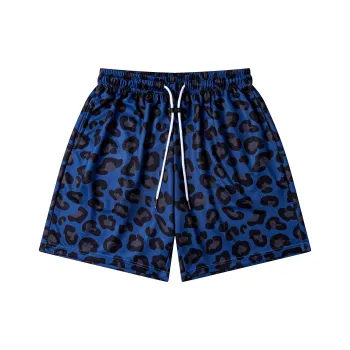 SIMPLE RIMLESS/SRME x TRESPASS Sports Shorts Unisex Blue Leopard Print