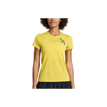 Saucony Stopwatch Graphic Short Sleeve T-Shirt Women's Yellow