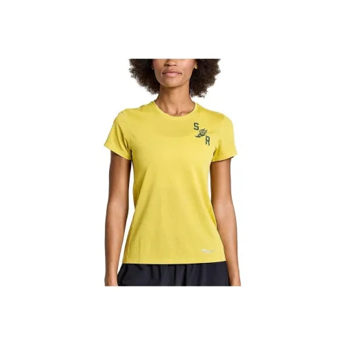 Saucony Stopwatch Graphic Short Sleeve T-Shirt Women's Yellow