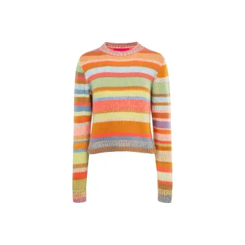 The Elder Statesman Striped Cashmere Jumper