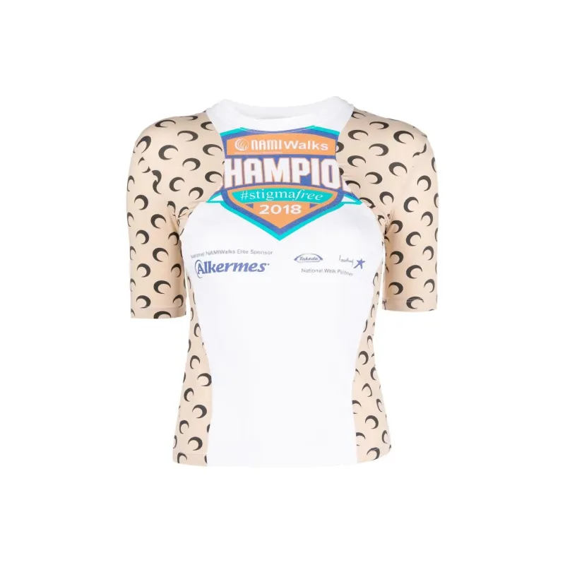 Marine Serre T-Shirts Women's White-0