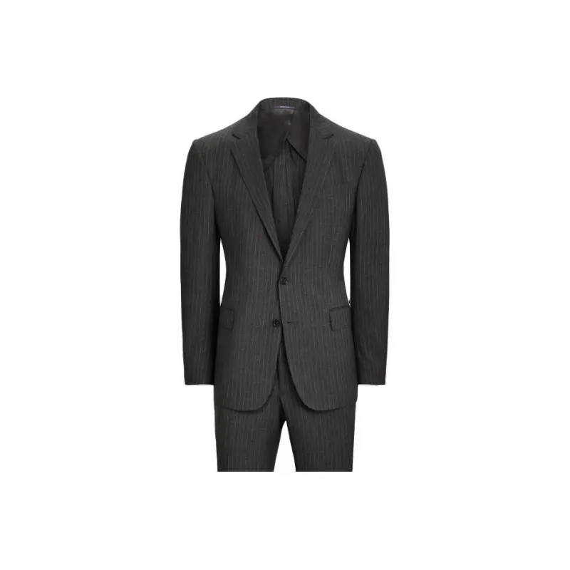 Polo Ralph Lauren Gregory Pinstripe Wool Twill Suit Business Suits Men's Gray-0
