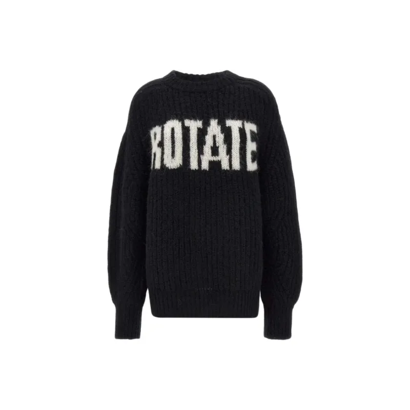 Rotate Logo-Intarsia Crewneck Jumper-0