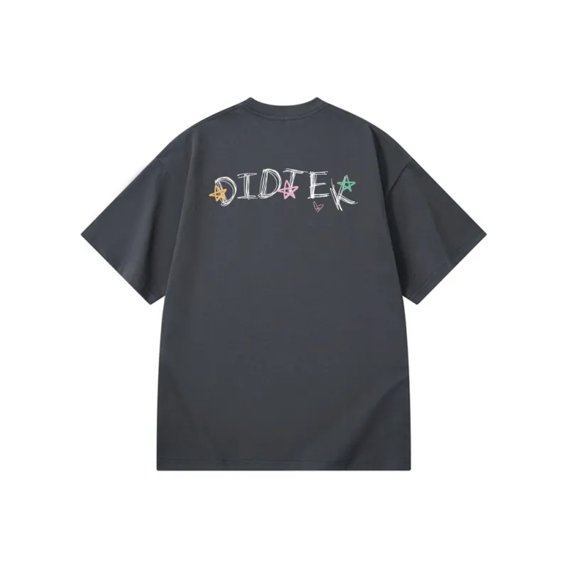 DIDTEK Drop Shoulder Sleeve Short Sleeved T Shirts Unisex-3