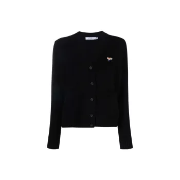 Maison Kitsune Baby Fox Patch Cosy Cardigan Navy