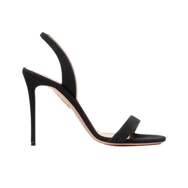 AQUAZZURA So Nude One Strap Sandals 10.5cm Women's Black-1