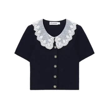 Self portrait Sweater Women's Navy Blue