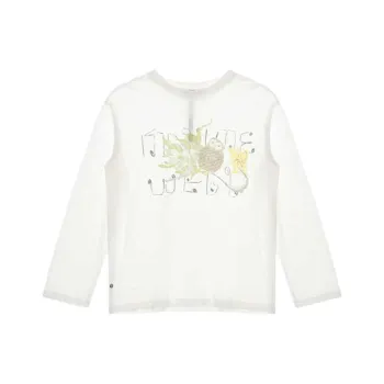 Medium Well Drop Shoulder Sleeve T Shirt Women's White