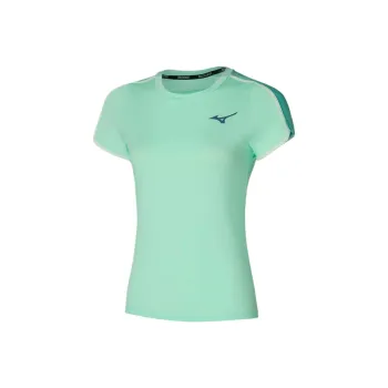 Mizuno Raglan Sleeve T Shirt Women's Blue Green
