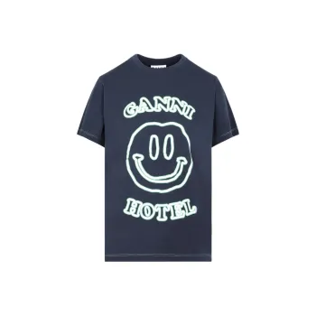 GANNI T Shirts Women's Blue