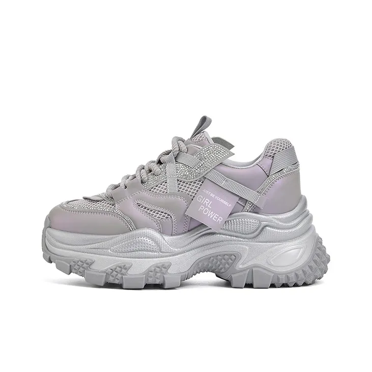DAPHNE Anti Slip Wear Resistant Low Top Chunky Sneakers Women's-5