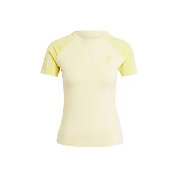 Adidas Originals ADICOLOR 3 SS25 Raglan Sleeve T Shirt Women's Pink Yellow