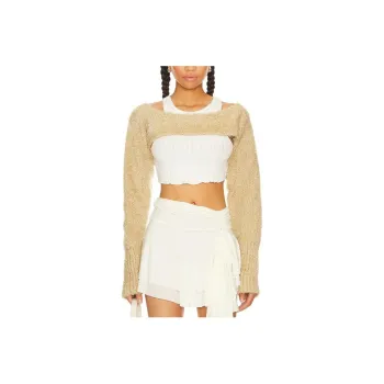 FREE PEOPLE Crop Tops Women's Beige