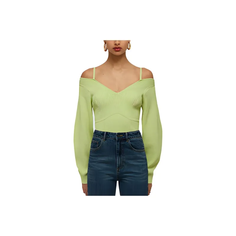 Self portrait SS22 Sweater Women's Fruit Green-0