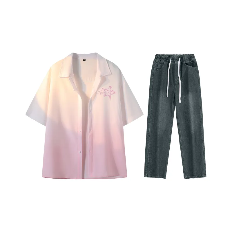 A.X.S.K Shirt Matching Set Unisex-68