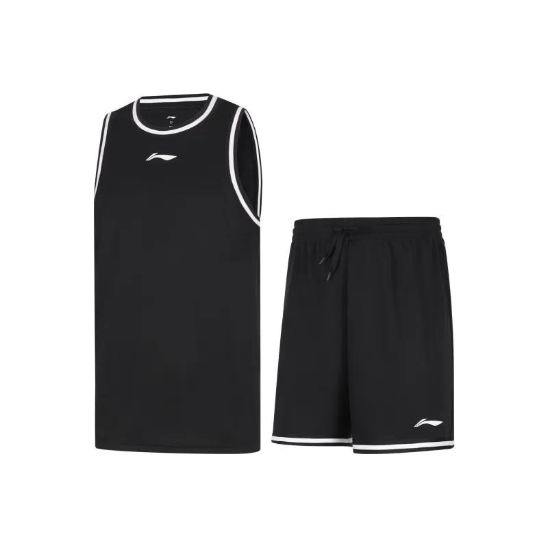 LiNing CBA Collection Basketball Suit Men's Black-0