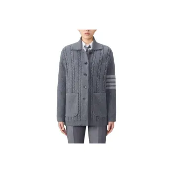 THOM BROWNE Cable knit Bomber Jacket