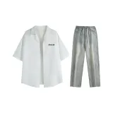 Set (White Top+Yellow Mud Pants)