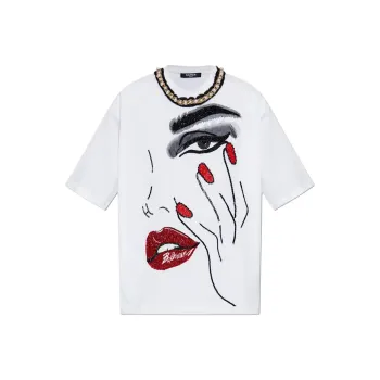 BALMAIN Embellished T shirt
