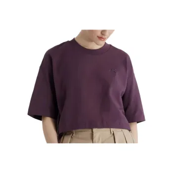 New Balance Drop Shoulder Sleeve T Shirt Women's Plum Brown