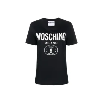 MOSCHINO Logo Printed Crewneck T Shirt
