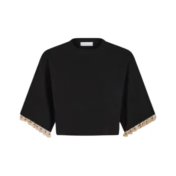 Paco Rabanne Knitted Cropped T shirt