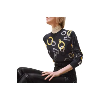 HERMES FW24 Sweater Women's Black Blue