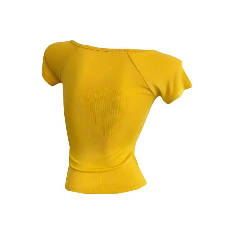 DOKZB T Shirts Women's Yellow-1