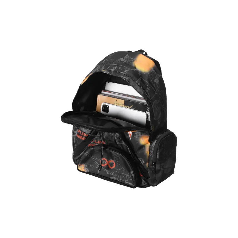 8atheist Polyester Backpack Regular Unisex Black-14