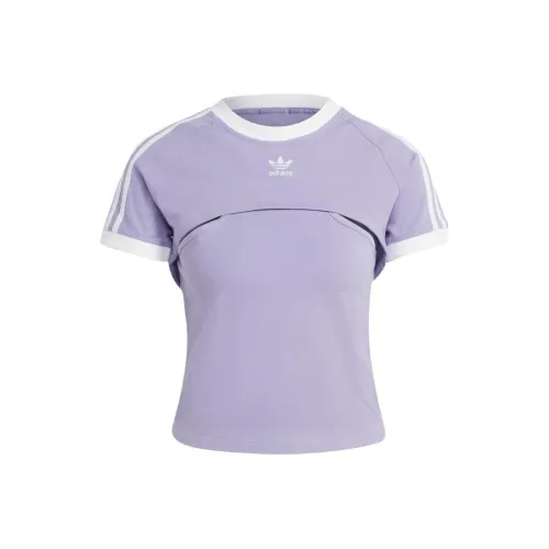 Adidas Originals Crop Tops Women's Light Purple