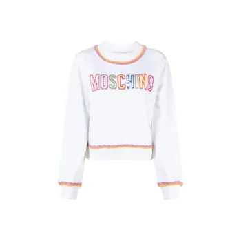 MOSCHINO Macramé-Trim Crewneck Sweatshirt