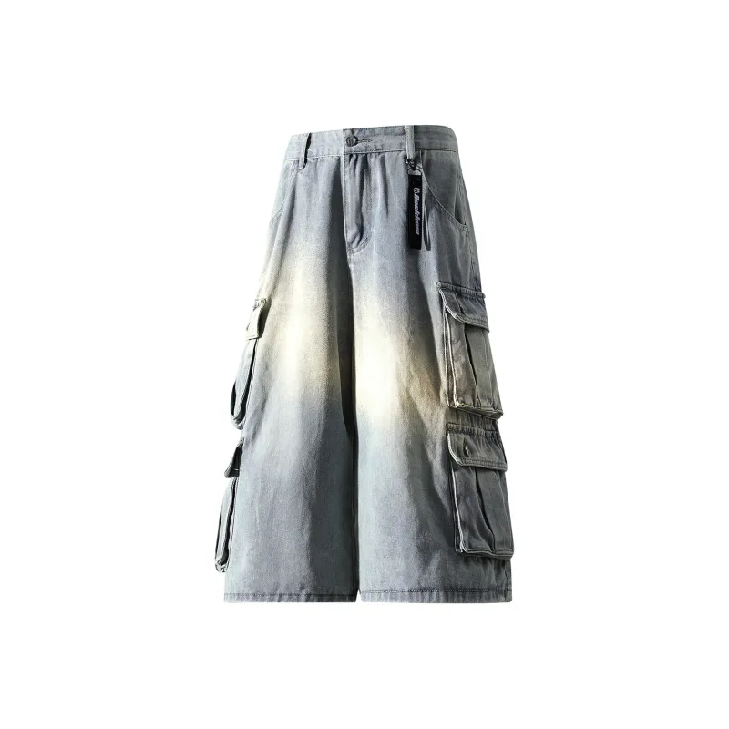 David Bakken Denim Shorts Unisex Light Blue-0